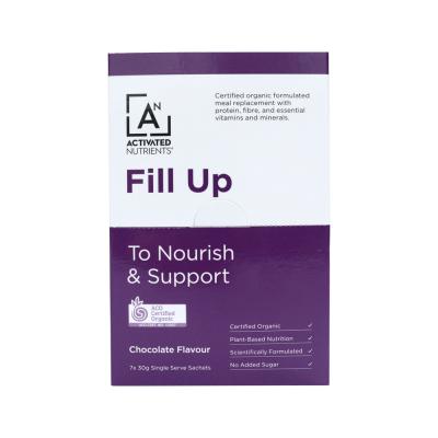 Activated Nutrients Organic Fill Up (To Support & Nourish) Chocolate Sachets 30g x 7 Pack